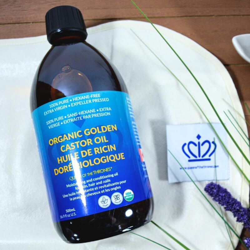 QUEEN OF THE THRONES Organic Golden Castor Oil - 500mL (16.91 Fl Oz (Pack of 1)), 100% Pure & Expeller Pressed for Hair, Skin & Digestion, Hexane Free, USDA Certified