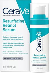 CeraVe Retinol Serum for Post-Acne Marks and Skin Texture, Pore Refining, Resurfacing, Brightening Facial Serum with Retinol and Niacinamide Fragrance Free, Paraben Free & Non-Comedogenic, 1 Oz