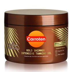 Carroten Gold Shimmer Intensive Tanning Gel SPF0 -  Exceptional, Rich, and Instant Tanning Result - with Sesame Oil and Calendula Extract, 150 ML