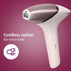 Philips Lumea IPL, Hair Removal, 9000 Series, SenseIQ Technology, 4 Attachments, Face, Body, Bikini, Underarm, Cordless Use, BRI958/60, Rose Gold