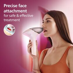 Philips Lumea IPL, Hair Removal, 9000 Series, SenseIQ Technology, 4 Attachments, Face, Body, Bikini, Underarm, Cordless Use, BRI958/60, Rose Gold