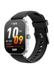 Amazfit Pop 3S Ultra-Large 1.96 Inch Smartwatch, Bluetooth Phone Calls, Silver