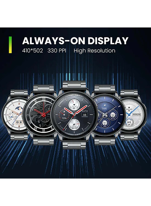 Amazfit Pop 3R 1.43 Inch Smartwatch, Bluetooth Calling and AI Voice Assistance, Silver