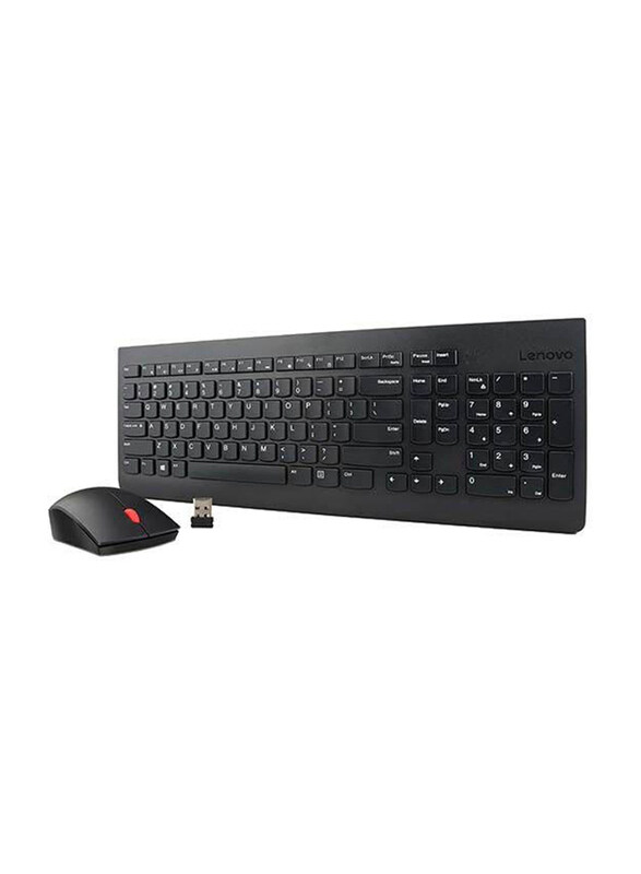 

Lenovo 510 Wireless English Keyboard with 2.4 GHz USB Receiver and Optical Mouse, Black