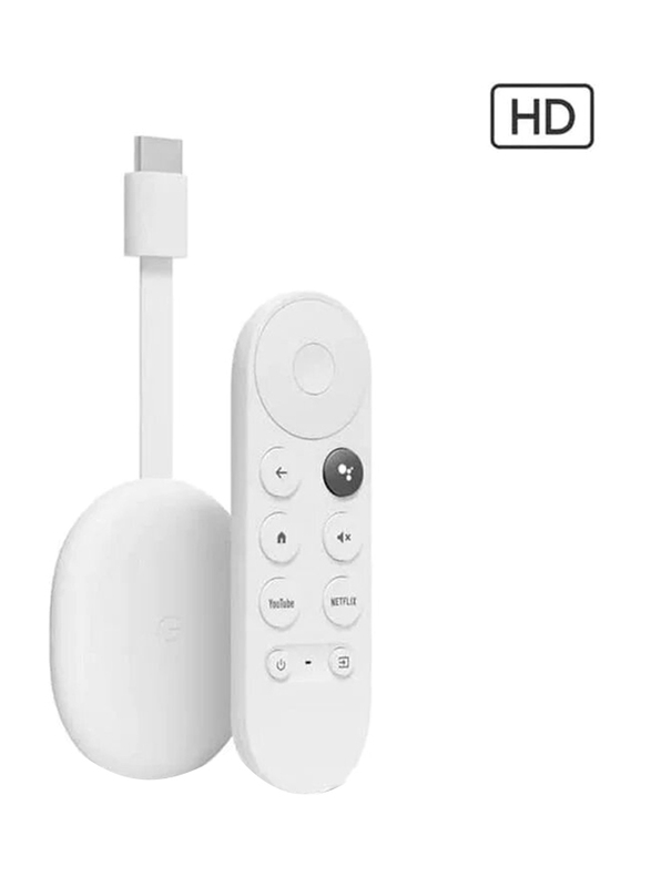 Google Chromecast with TV HD Remote, White