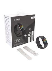 Fitbit Charge 5 - 1.04-Inch Fitness Tracker with Extra Strap, GPS, FB421BKBK-EUBNDL, Black/White