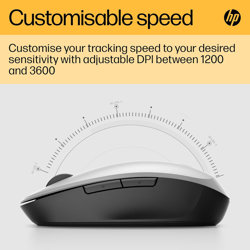 HP 300 Dual Mode Wireless Optical Mouse, Silver