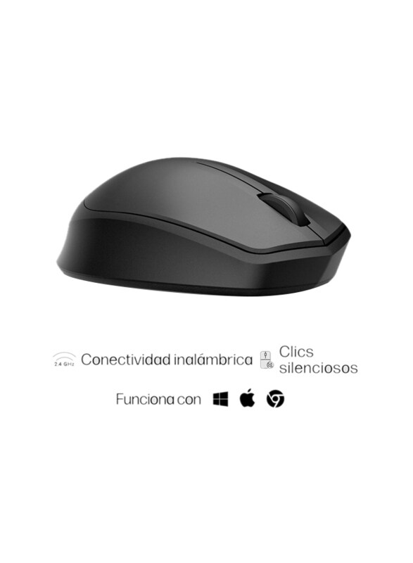 HP 280 Silent Wireless Optical Mouse, Black