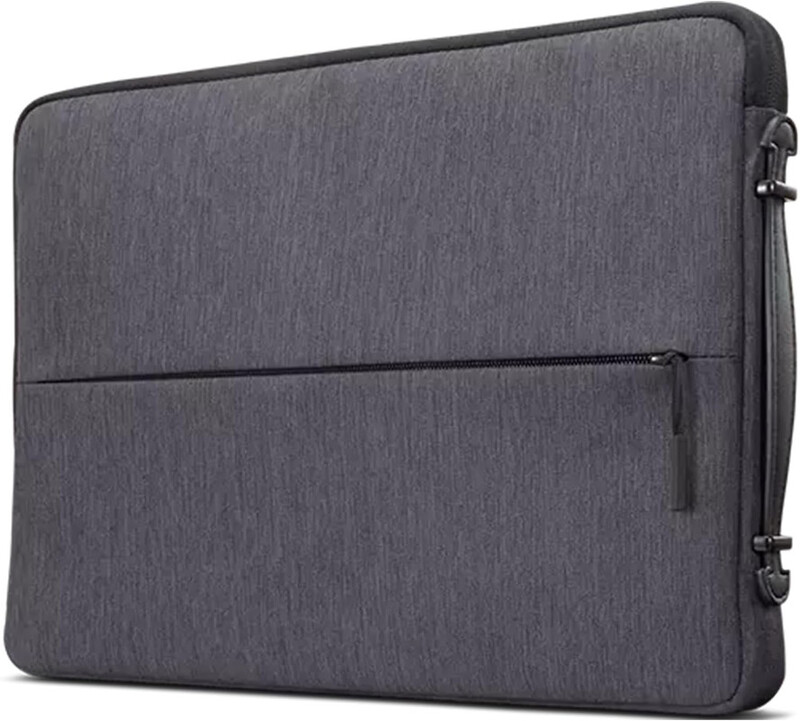 Lenovo Urban Laptop Sleeve for 15.6" Notebook, Water Resistant, Soft Padded Compartments, Accessory Storage, Reinforced Rubber Corners, Extendable Handle, GX40Z50940, Charcoal Grey
