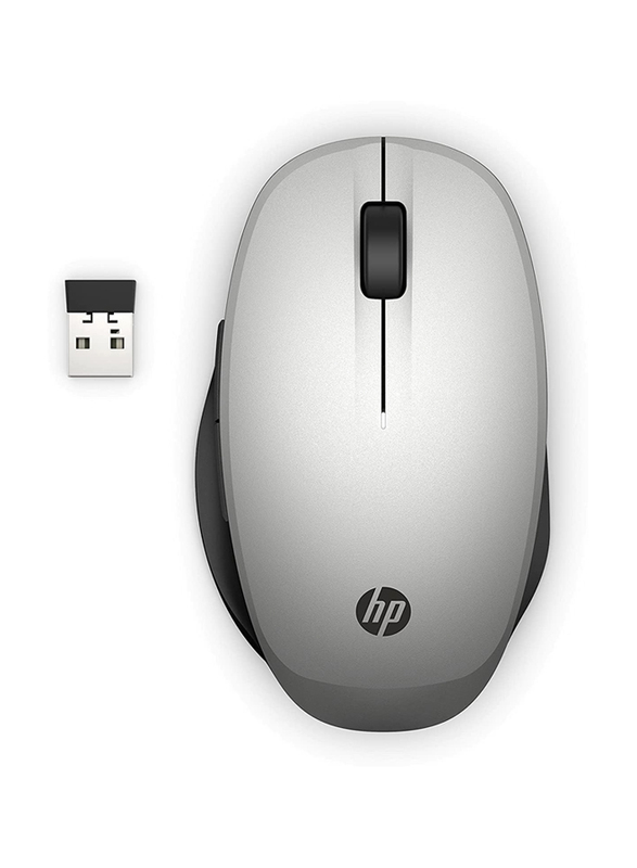 HP 300 Dual Mode Wireless Optical Mouse, Silver