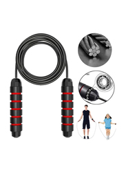 MMG Adjustable Speed Heavy Weighted Steel Wire Exercise Skipping Jump Rope, Black
