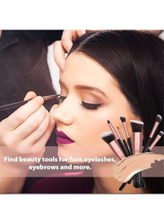 MMG Professional Makeup Brush Set, 14 Pieces, Black
