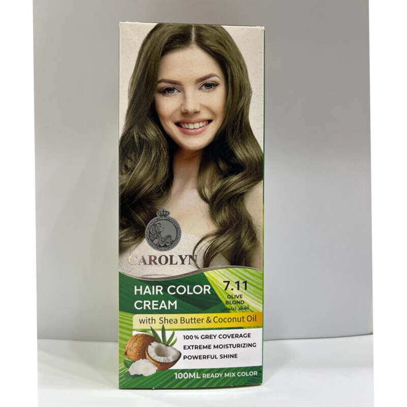 

Carolyn Hair Color Cream With Shea Butter & Coconut Oil, 7.11 Olive Blond