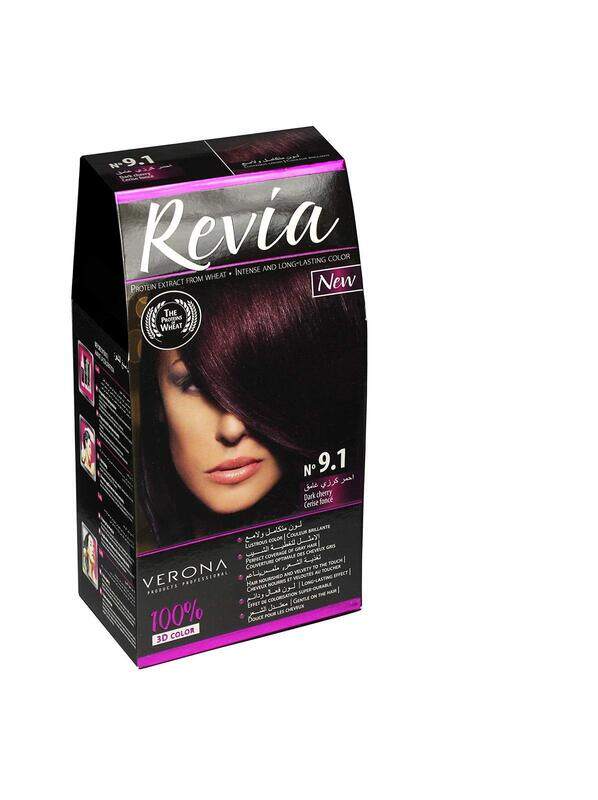 

Revia Permanent 3D Hair Color NO. 9.1, Dark Cherry