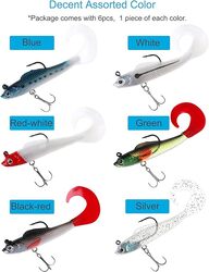 5 pcs 6 Segment Fishing Lures for Freshwater and Saltwater, Lifelike  Swimbait for Bass Trout Crappie, Slow Sinking Bass Fishing Lure, Amazing  Fishing