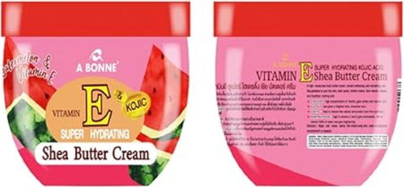 

A Bonne Vitamin E & Kojic Super Hydrating Shea Butter Cream, Watermelon & Vitamin E Moisturizer for Glowing Skin, 200ml