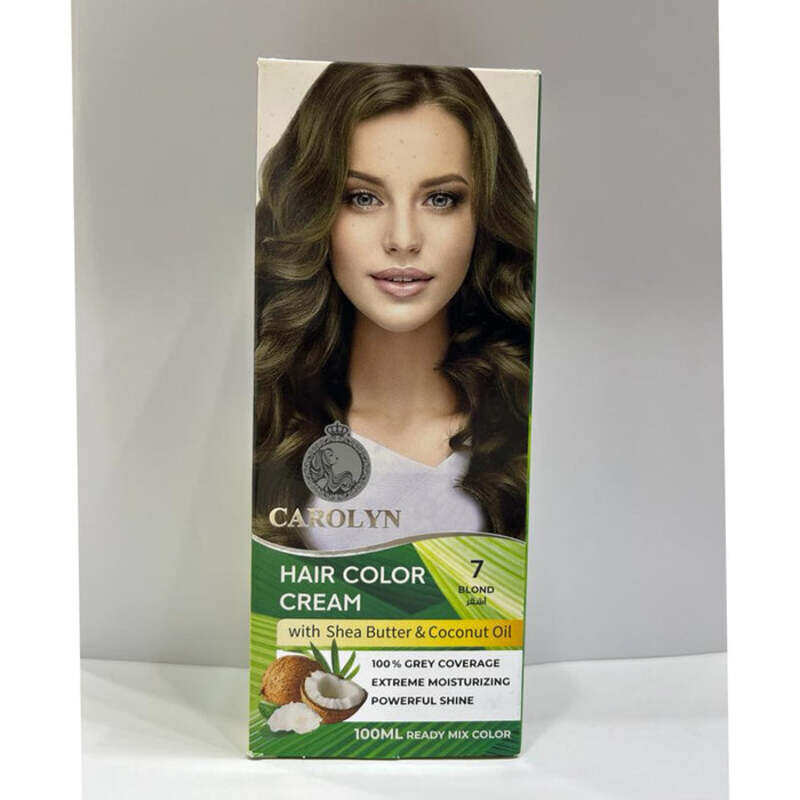 

Carolyn Hair Color Cream With Shea Butter & Coconut Oil, 7 Blond