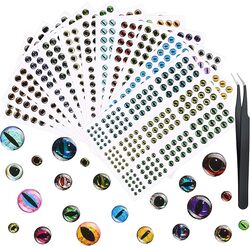 2196 Pieces Fishing Lure Eyes 3D Artificial Fishing Eyes with 1 Piece  Tweezer for Fishing Lure Fishing Baits DIY Accesssory, 3 mm, 4 mm, 5 mm, 6  mm
