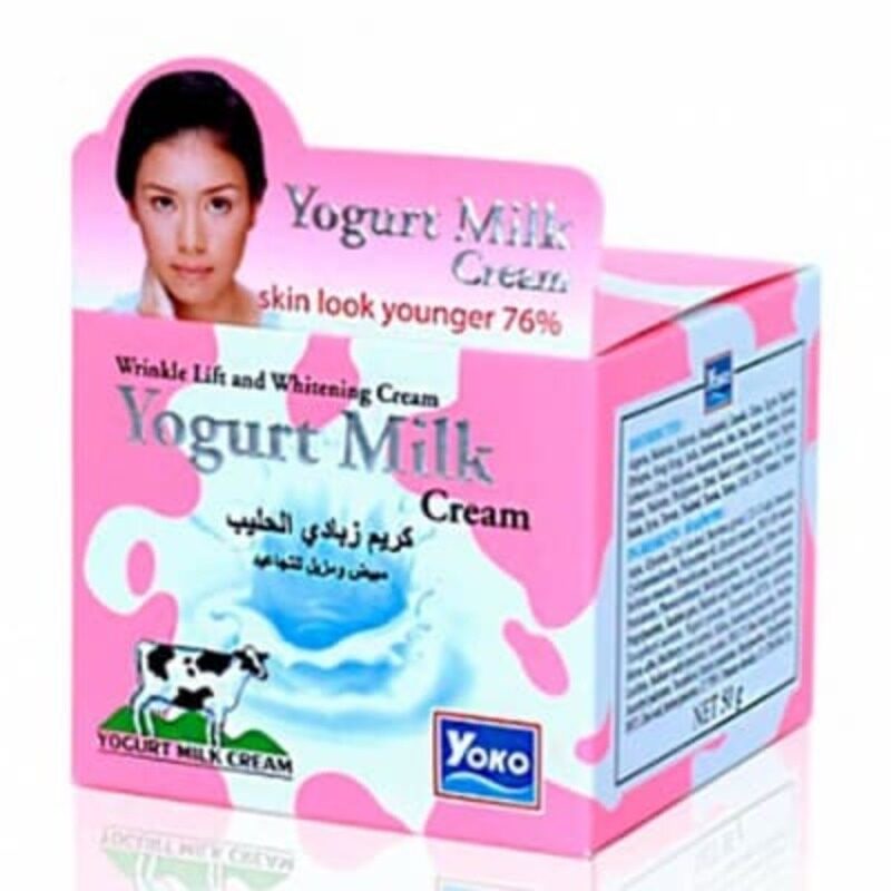 

Yoko Yogurt Milk Whitening Cream, wrinkle lift cream, skin looks younger 76%