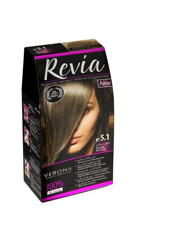 

Revia Permanent 3D Hair Color NO. 5.1, Ash Blonde