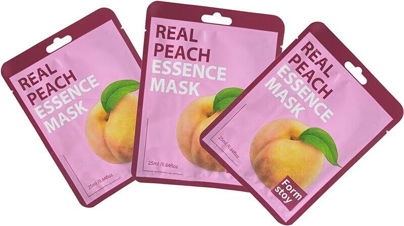 

Generic Formstoy real peach essence mask Beauty Facial Mask, 3 Sheet Mask, 0.84 fl oz, 25 ml, Pack of 3