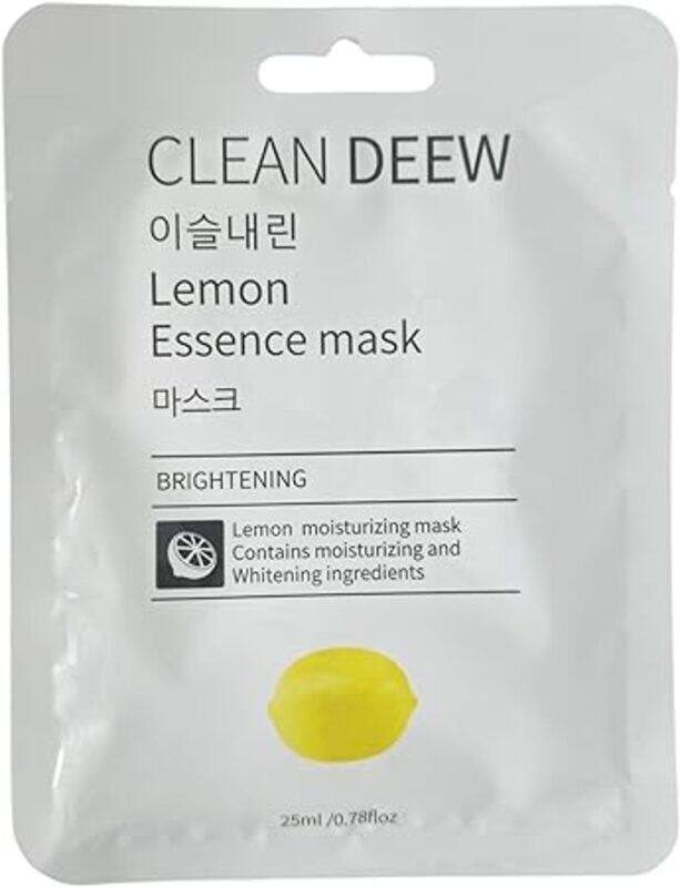 

Generic Clean Deew Lemon Essence Brightening Mask, Lemon Moisturizing Mask with Whitening Ingredients ,25ml, 0.78 fl oz