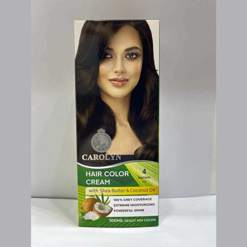 

Carolyn Hair Color Cream With Shea Butter & Coconut Oil, 4 Brown