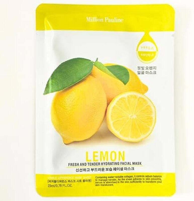 

Generic Million Pauline Lemon Fresh & Tender Hydrating Facial Mask, Moisturizing Formula, 25ml, 0.78 fl oz