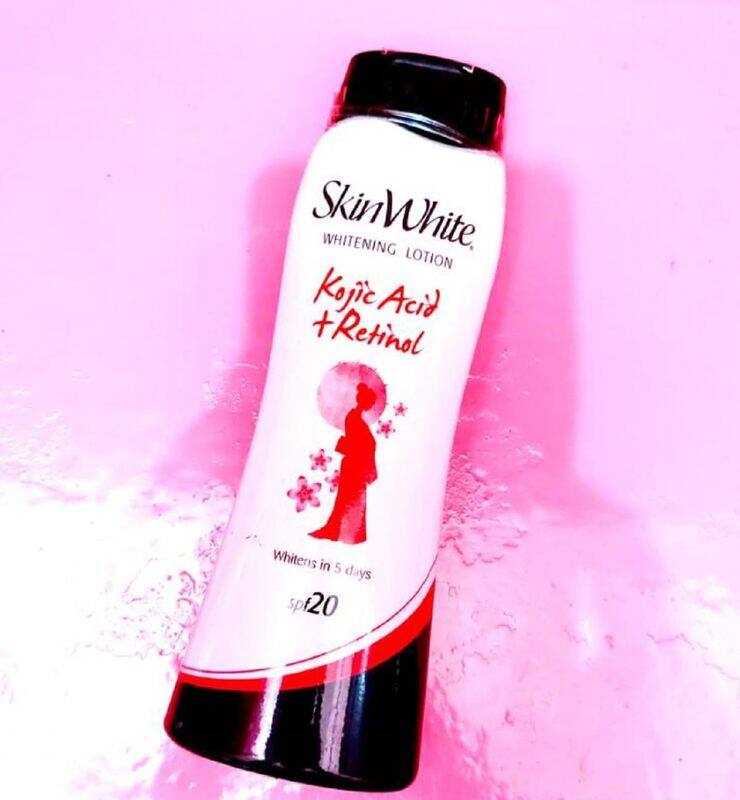 

Instant whitening body lotion 200ml, Skin White Whitening Lotion Kojic Acid + Retinol SPF20