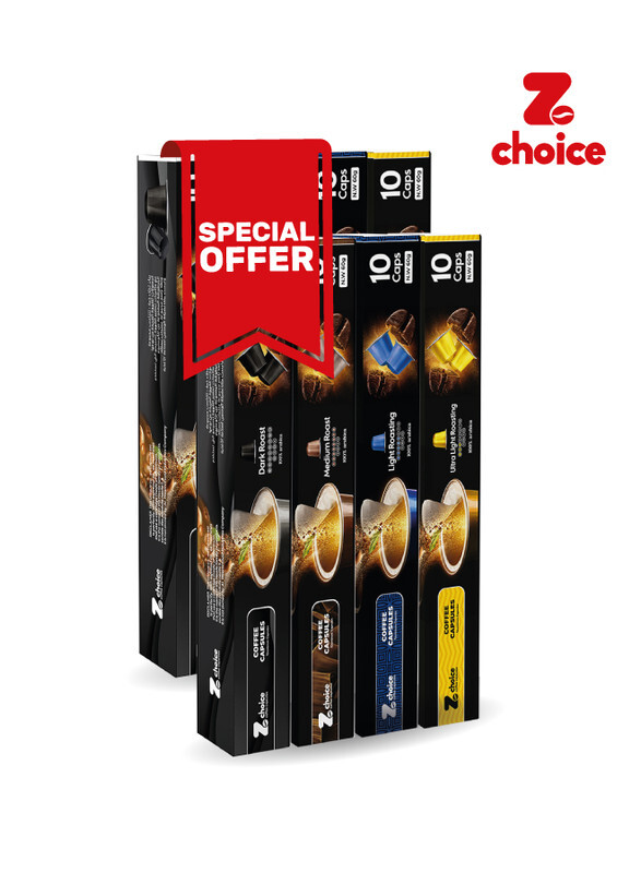 Zchoice Coffee Capsules, Special Offer Dark, Medium Light and Ultra-light Roast 100% Arabica Pack of 80