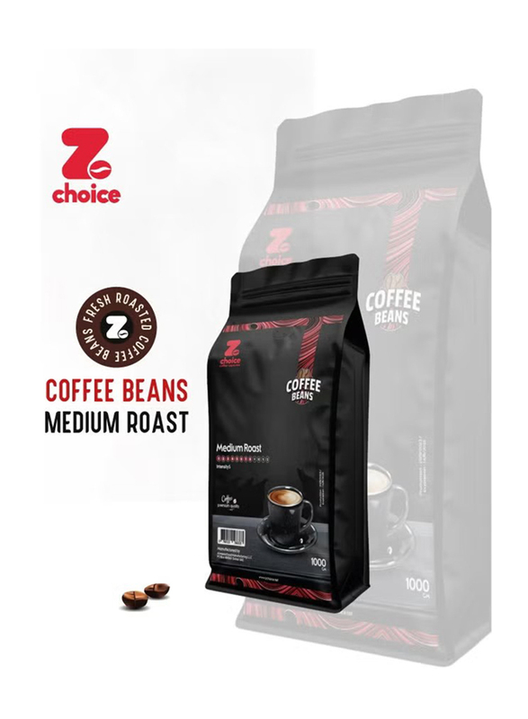 ZChoice Medium Roast Intensity 8 Premium Quality Coffee Beans, 1000g