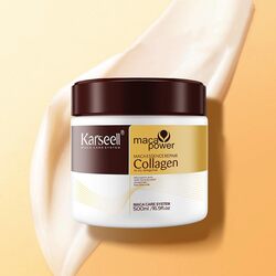 Hair Mask Karseell Collagen 16.9 OZ 500ml Deep Conditioner Coconut Oil Keratin Mask for Dry Damaged Hair Color Treated Hair 