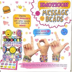 Emoticon DIY Bracelets Kids Message Beads Bracelet Making Kit, Handmade Bead Bracelets with Charms, Alphabets,emoticon, fun toy for girls, gift toy, Art & craft