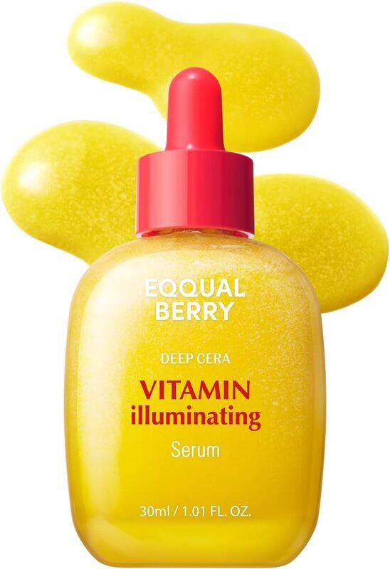 

Eqqualberry Vitamin Illuminating Serum Brightening Vitamin C Serum featuring Acerola and Niacinamide Strengthens skin barrier Hydrates using Ceramide and Hyaluro