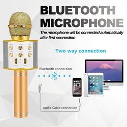 Kids Toys Karaoke Microphone, Microphone for Kids Toddler Microphone,Wireless Bluetooth Karaoke Mic for Children Singing,Birthday Gifts for 3+Year Old Boys Girls