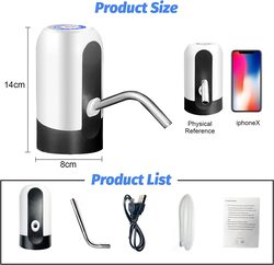 Water Bottle Pump, USB Charging Portable Electric Water Pump for for for 2-5 Gallon Jugs USB Charging Portable Water Dispenser for Office, Home, Camping, Kitchen