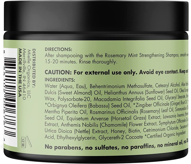 Mielle Organics Mielle Rosemary Mint Strengthening Hair Masque