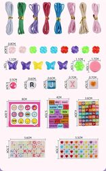 Emoticon DIY Bracelets Kids Message Beads Bracelet Making Kit, Handmade Bead Bracelets with Charms, Alphabets,emoticon, fun toy for girls, gift toy, Art & craft