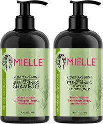 Mielle Rosemary Mint Strengthening Shampoo 355 ml and Leave-in Conditionner 355ml