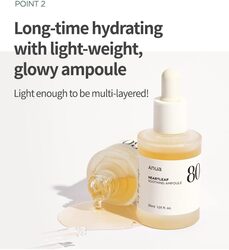 Anua Heartleaf 80% Soothing Ampoule 30ml / 1.01 fl.oz. I non-greasy, face skin calm serum hydrating panthenol B5 calming treatment essence