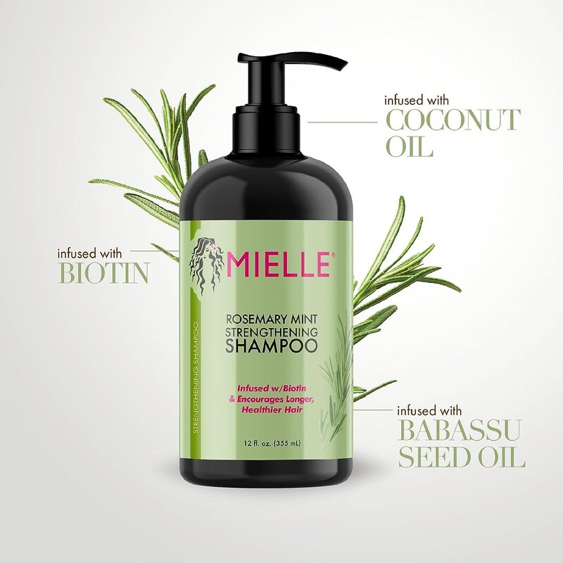 Mielle Rosemary Mint Strengthening Shampoo 355 ml and Leave-in Conditionner 355ml