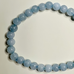 Petite Aquamarine Stretch Bead Crystal Bracelet