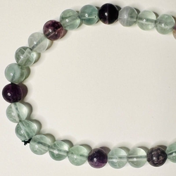 Petite Fluorite Stretch Bead Crystal Bracelet