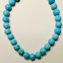Petite Turquoise Stretch Bead Crystal Bracelet