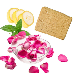 Banana and Peppermint Rough-Cut Soap