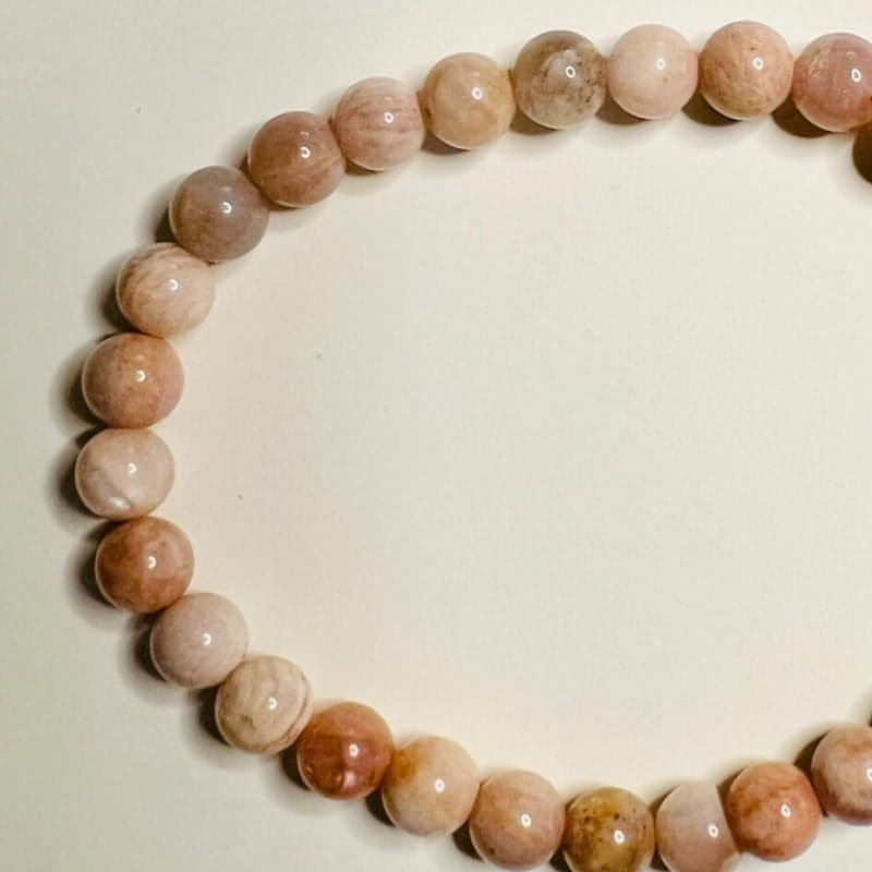 Petite Moonstone Stretch Bead Crystal Bracelet