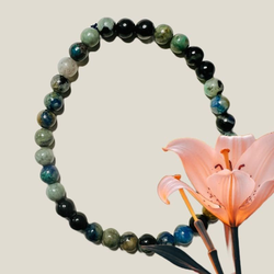 Petite Chrysocolla Stretch Bead Crystal Bracelet