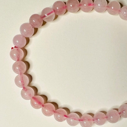 Petite Rose Quartz Stretch Bead Crystal Bracelet