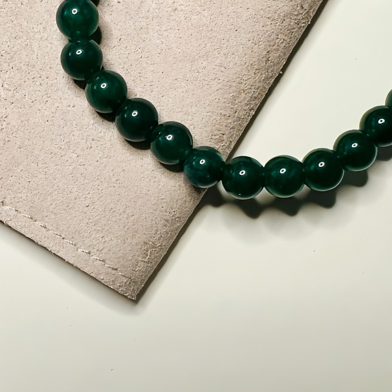 Petite Jade Stretch Bead Crystal Bracelet