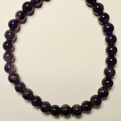 Petite Amethyst Stretch Bead Crystal Bracelet